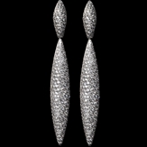 Earrings 5,5 cm 750/1000 white gold 