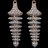 Medium earrings 750/1000 pink  gold 