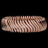 Bracelet 750/1000 pink polished  gold 