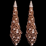 Short earrings 750/1000 pink gold 