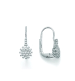 750/1000 gold earrings, diamonds